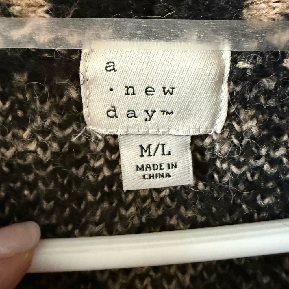 Like New A New Day Jacquard Coatigan Sweater - Picture 8 of 10